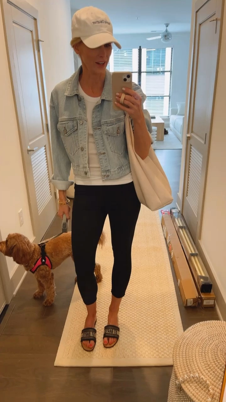 Frank and Eileen million dollar pant, Abercrombie, denim jacket, Steve Madden slides, Colma cream, love, not tote

#LTKitbag #LTKstyletip #LTKfamily