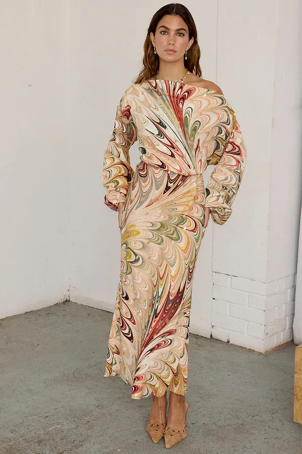 Multi Marble Tilly Dress | Never Fully Dressed (UK & IE)