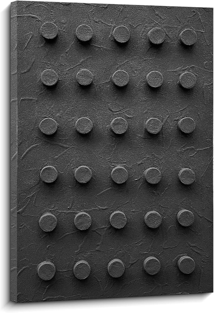 NANKAI Art Hand-painted Black thick texture Abstract art Oil painting 36x24 inch Modern Minimalis... | Amazon (US)