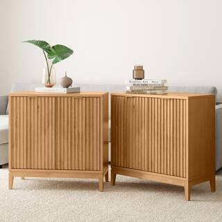 Nathan James Jasper 31 in. Warm Pine Modern Wood Sideboard Accent Storage Cabinet, for Kitchen, L... | The Home Depot