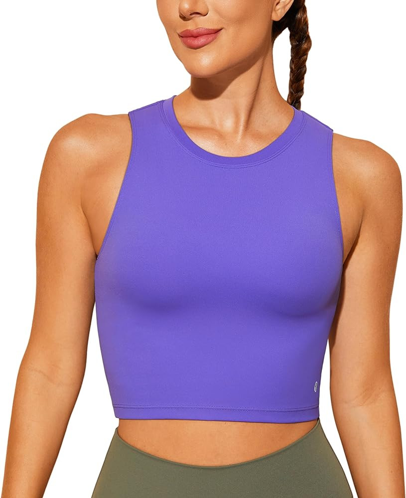 Natural Feelings Sports Bras for Women Removable Padded Yoga Tank Tops Sleeveless Fitness Workout... | Amazon (US)