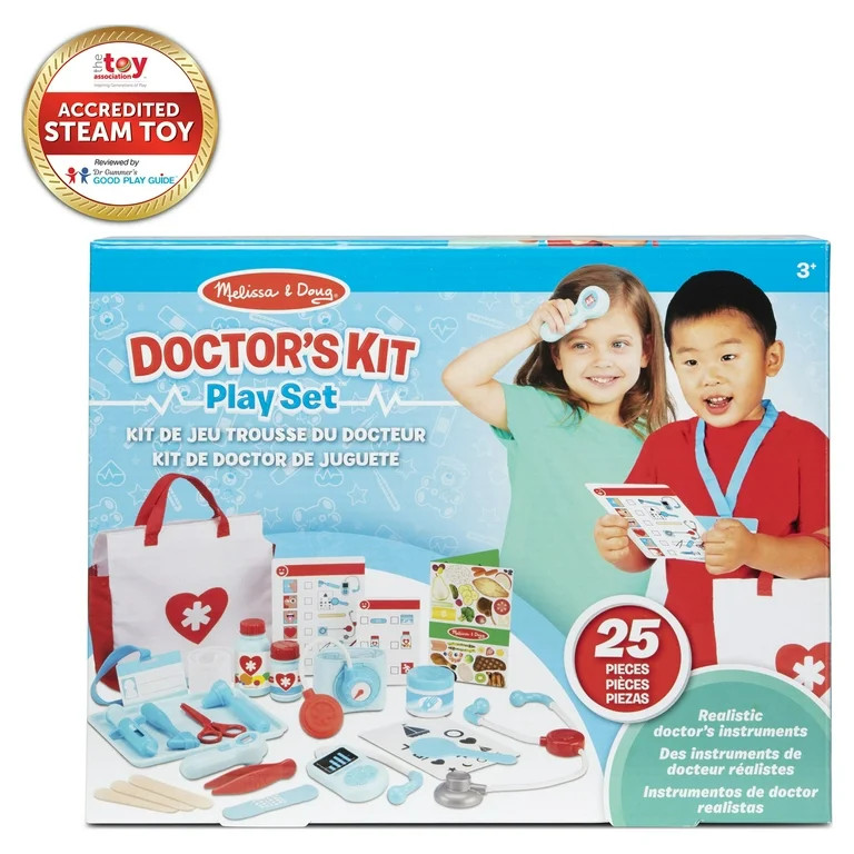 Melissa & Doug Get Well Doctor’s Kit Play Set – 25 Toy Pieces - Walmart.com | Walmart (US)