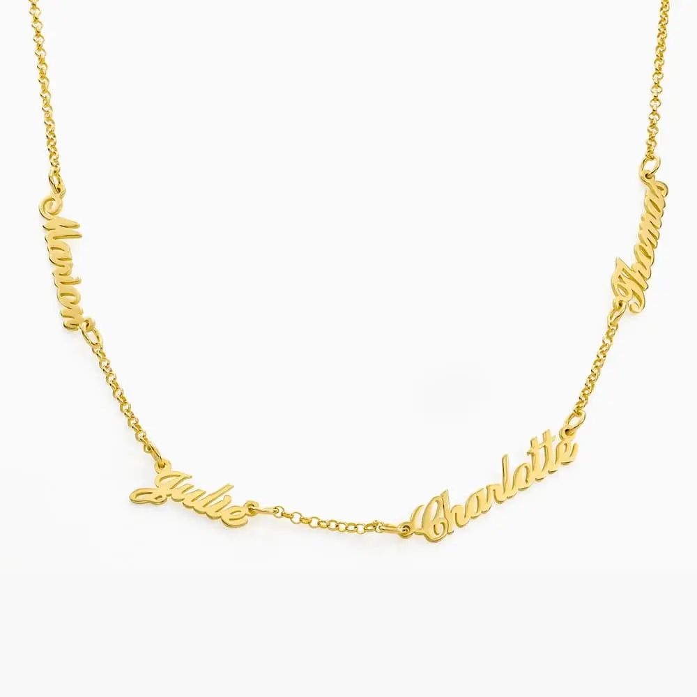 Multiple Name Necklace - Gold Vermeil | Oak & Luna (US)