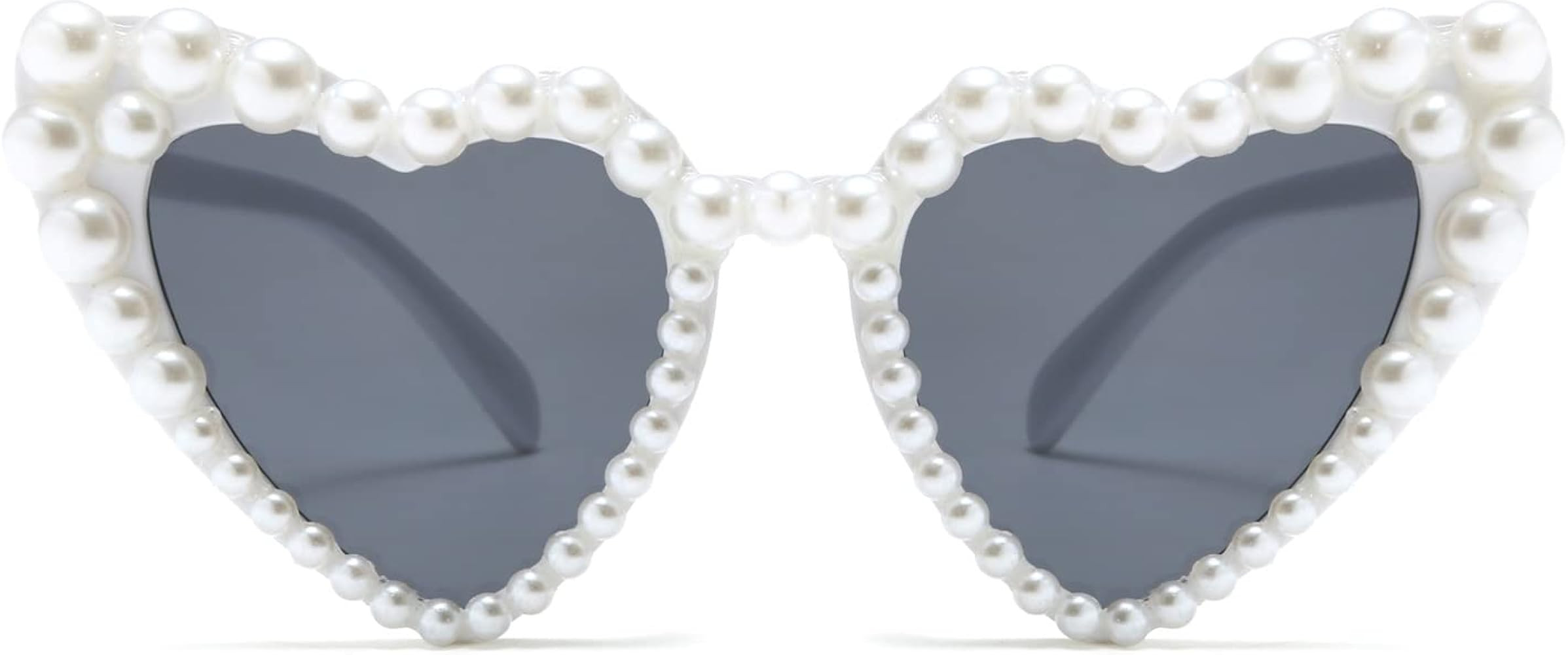 Long Keeper Love Pearl Sunglasses for Women Luxury Vintage Heart Sun Glasses Party Festival Cat E... | Amazon (US)