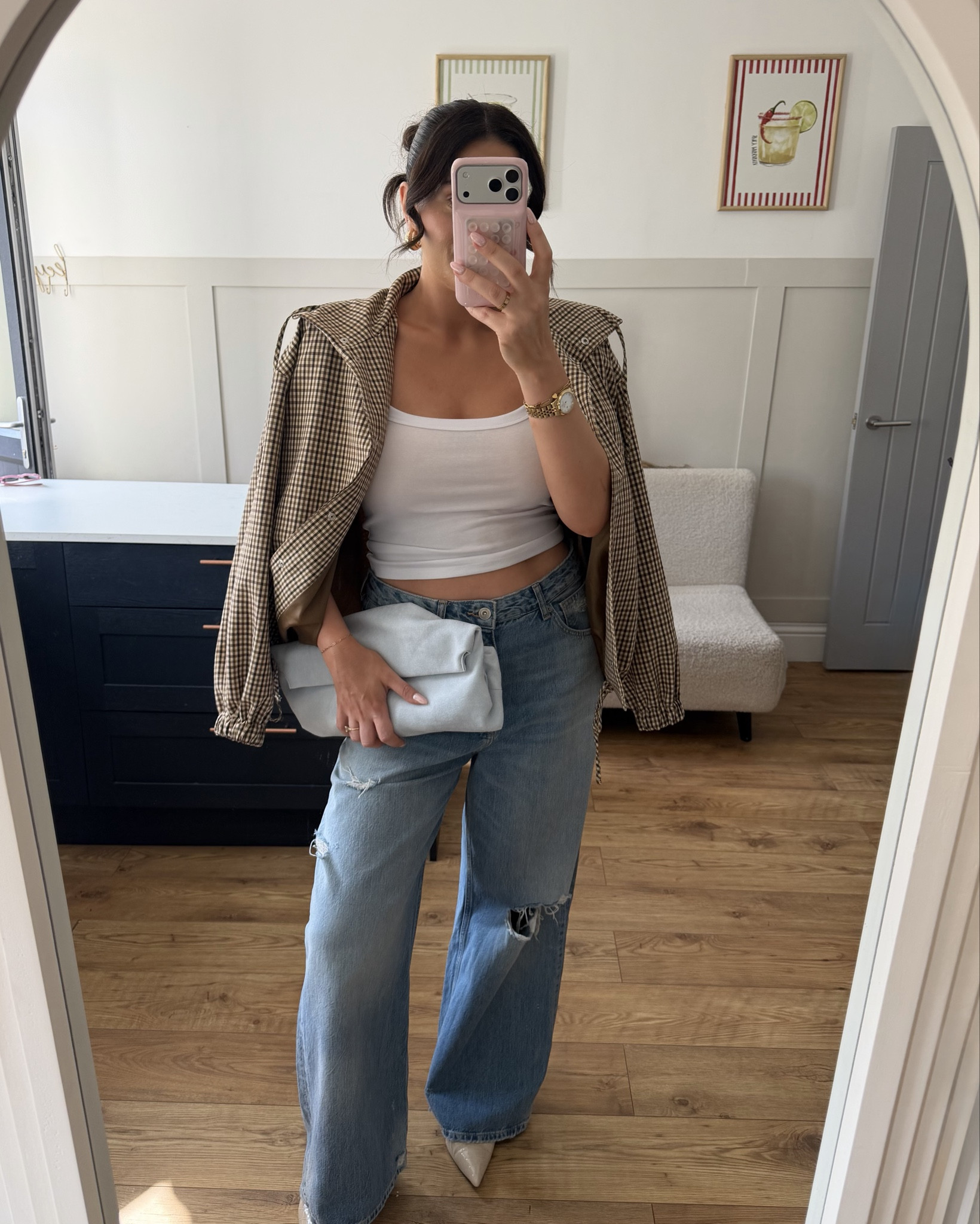 Brunch Outfit Idea 📸 🥂 
Zara
Summer
Blue jeans 
Checked jacket 
Light blue 
Jeans and nice top 


#LTKspring #LTKuk #LTKdatenight
