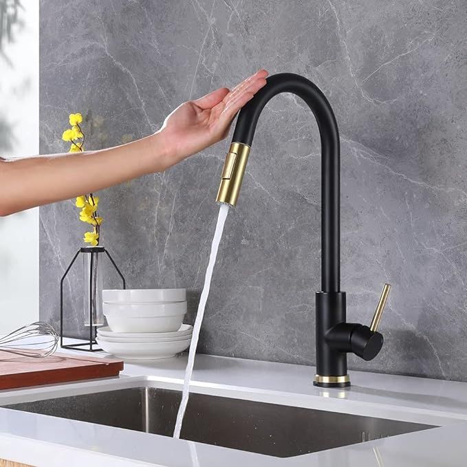 Knörr Touchless Handle Faucet - Modern Single Handle Touch On Kitchen Sink Faucet with Pull Down... | Amazon (US)