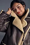 Pilcro Faux Leather Sherpa-Lined Jacket | Anthropologie (US)