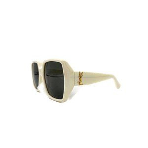 Saint Laurent YSL Logo Core 60MM Square Ivory Sunglasses | Poshmark