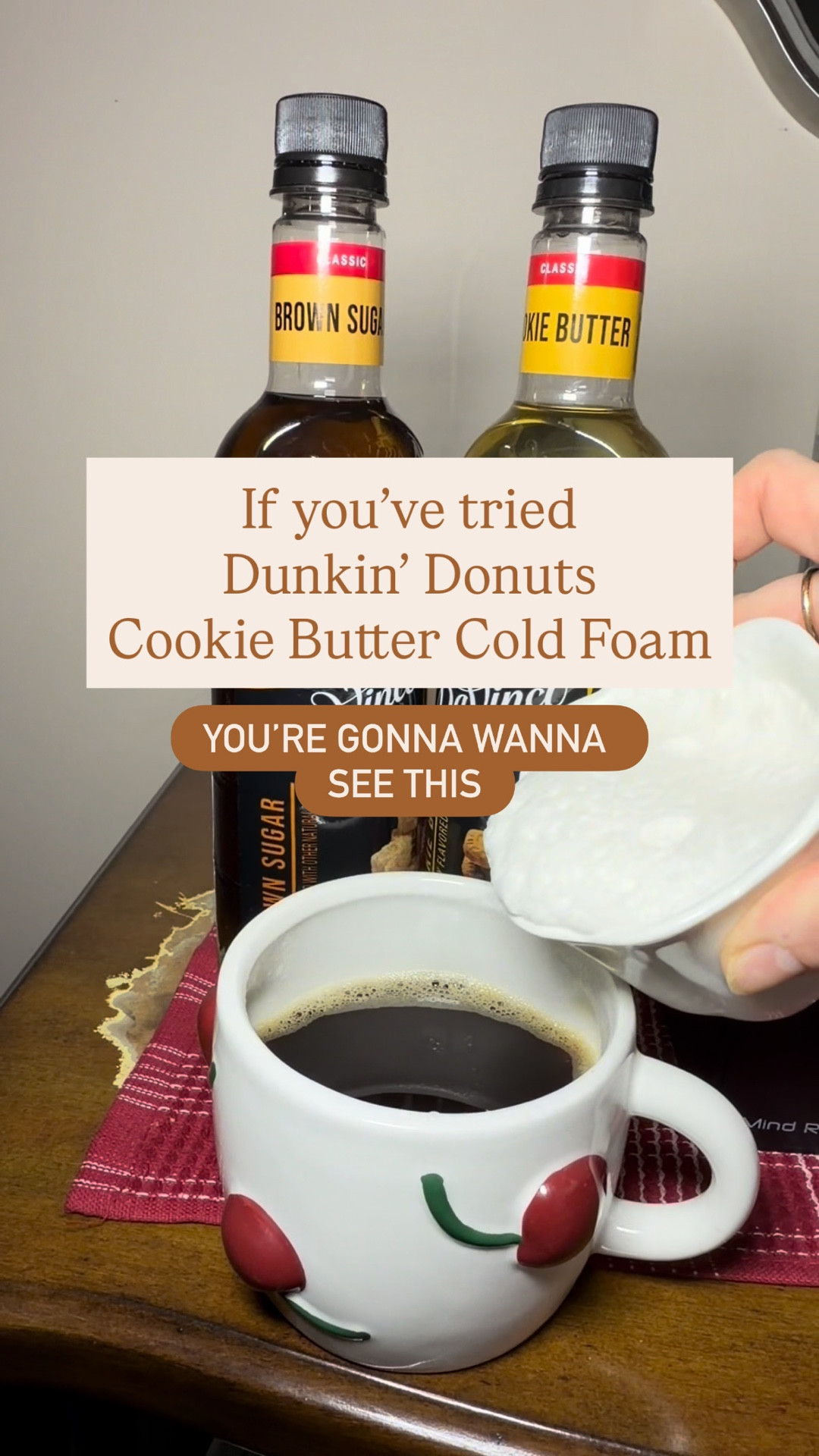 Save $6-$10 a day on coffee ☕️
Try making this Dunkin’ Donuts cookie butter, cold foam recipe at home. 

• add biscoff cookies on top for a crunch!
• make it a cold brew or shaken espresso by using a cold brew. I use Stoks or Starbucks
• This frother is currently on sale .. (we’re saving money all over this coffee)
• Replace your creamer with this Cafe Premiere Protein to get some grams in your body first thing in the morning!

#coffeeathome #cookiebutter #coldfoam #winterdrink #icedcoffee #shakenespresso #premierprotien #frother #protiencoffee #morningroutine #nighttimeroutine #dunkindonuts #embermug #coffeemug #amazonfinds #dunkinsonutsdupe #drinkdupes #trending #drinkorders #DunkinAtHome #DIY #diycoffee #StarbucksFromHome #DunkinDonutsathome

#LTKmorningroutine #LTKSaleAlert #LTKfoodie