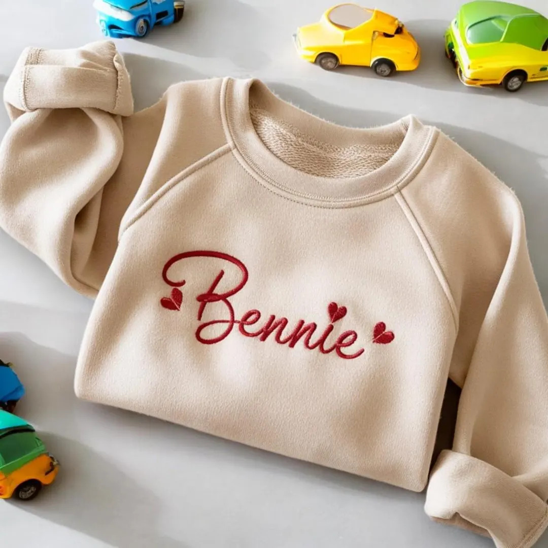 Embroidered Custom Valentines Day Sweatshirt, Kids Valentines, Custom Sweatshirt, Toddler Sweatsh... | Etsy (US)