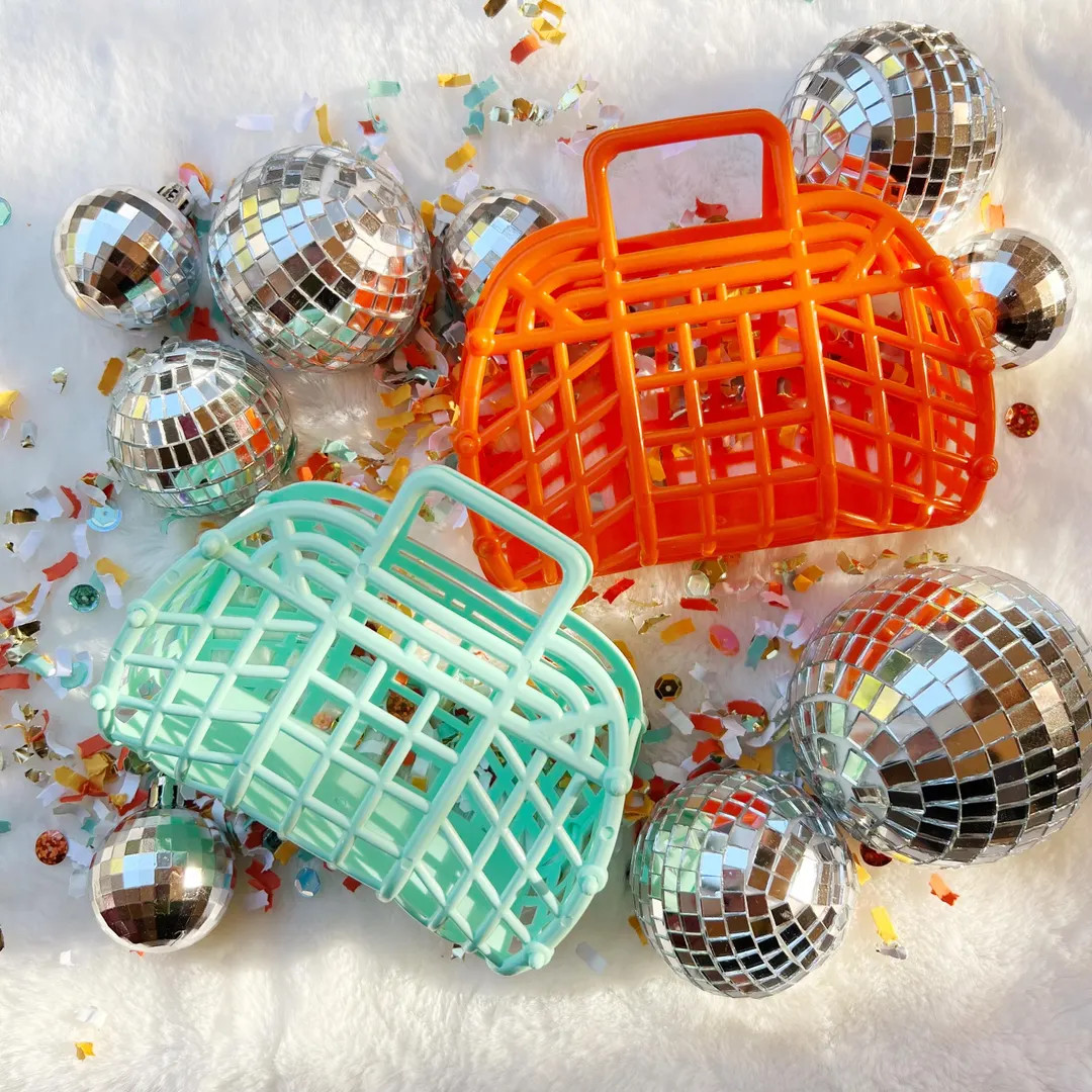 Show Biz Era Party Favor Bags for Birthday Girl Parties - Mint Green and Orange Jelly Bags - Etsy | Etsy (US)