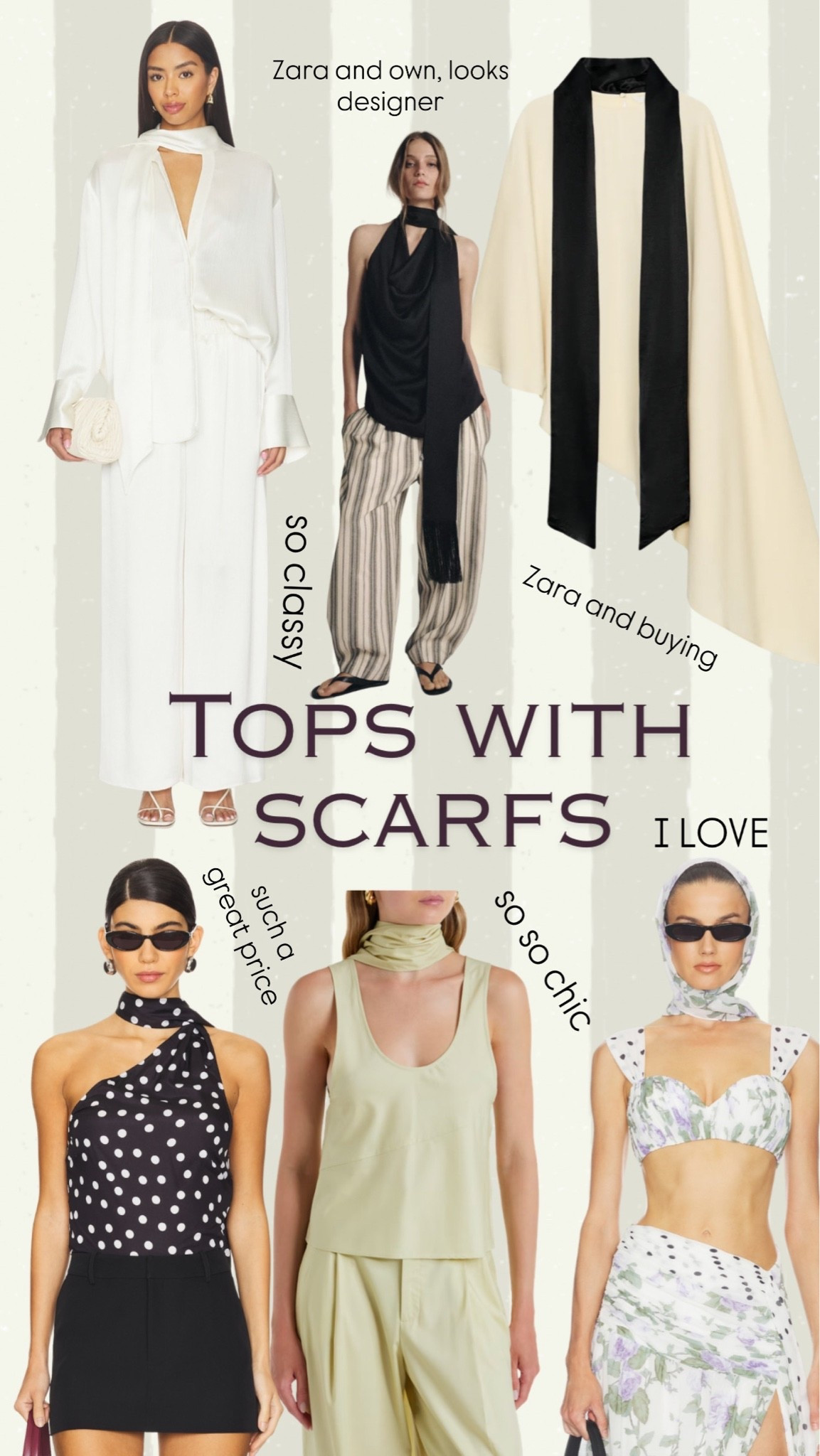 Scarfs with tops I love right now ￼

#LTKdayinmylife #LTKootd #LTKWorkwear