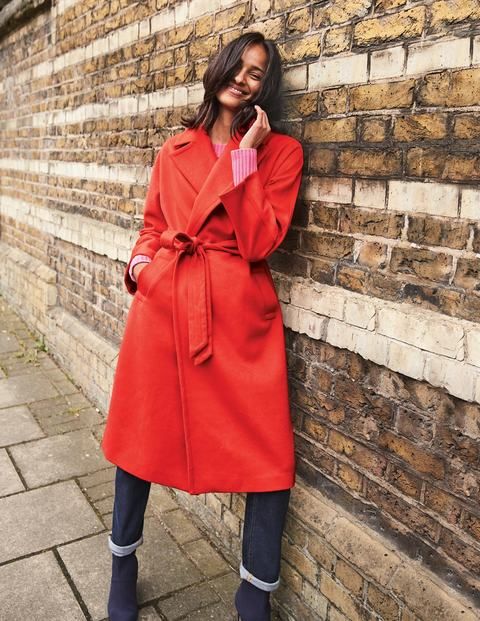 Lindfield Wrap Coat (Post Box Red) | Boden (US)