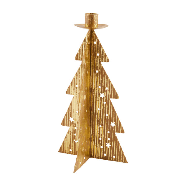Large gold tree taper holder | Mud Pie