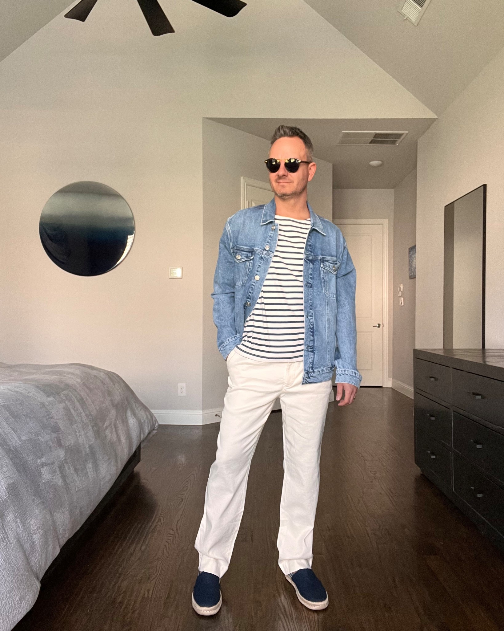 A simple formula for spring and summer: crisp linen, classic stripes, soft denim, and a standout loafer. Easy pieces that always land.

#mensstyleguide #springsummerstyle #linenmenswear #stripedshirt #denimstyle #loafersmen #modernmenswear

#LTKSeasonal #LTKMens #LTKootd