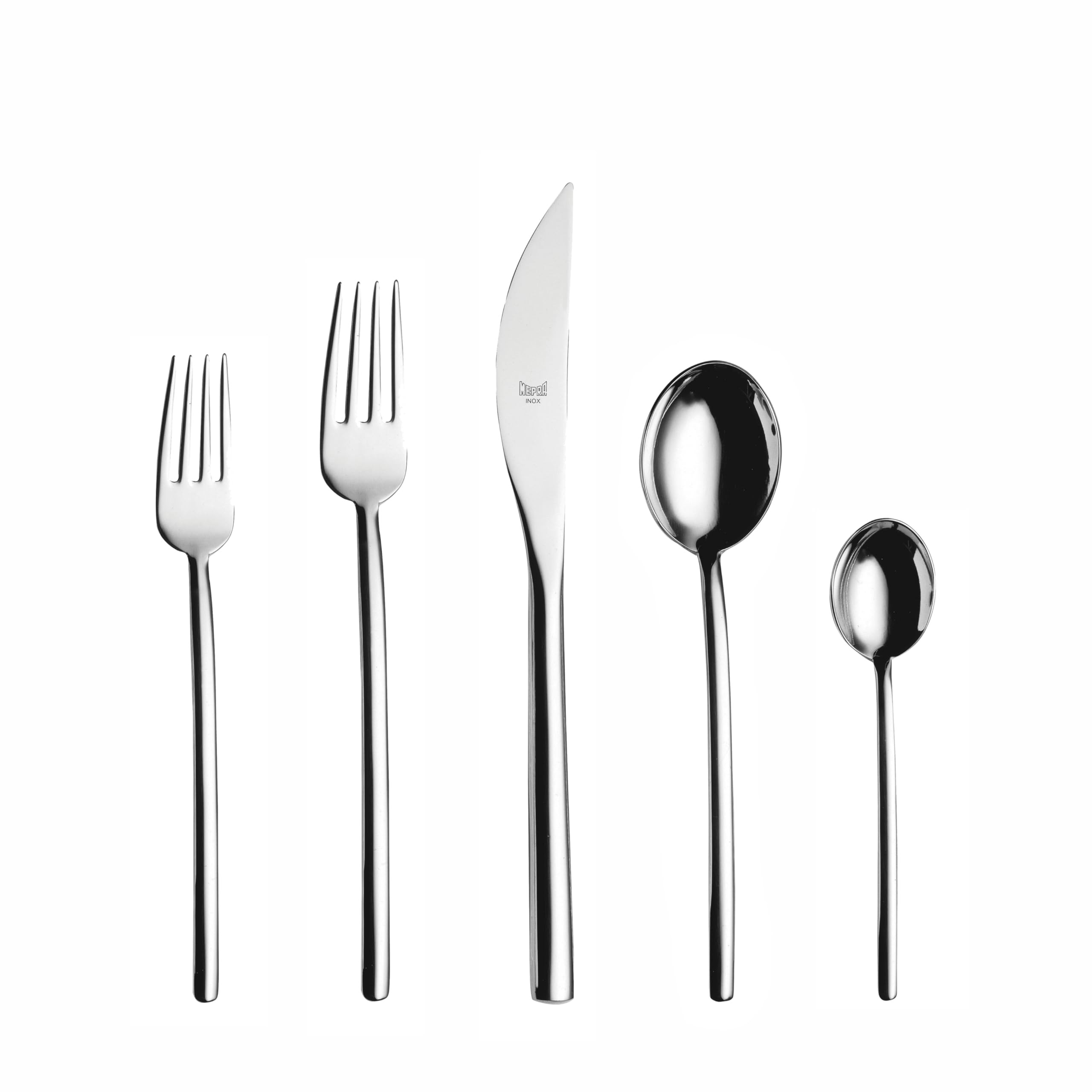 MEPRA 104422005 Due Cutlery Set [5 Piece Set] Metallic Finish, Dishwasher Safe Cutlery | Amazon (US)