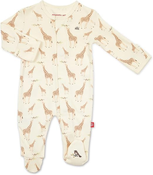 Magnetic Me Footie Pajamas - 100% Organic Cotton Baby Pajamas - Quick Magnetic Fastener Sleeper f... | Amazon (US)
