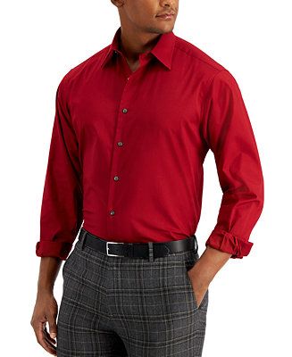 Club Room Men's Regular Fit Solid Dress Shirt, Created for Macy's & Reviews - Dress Shirts - Men ... | Macys (US)