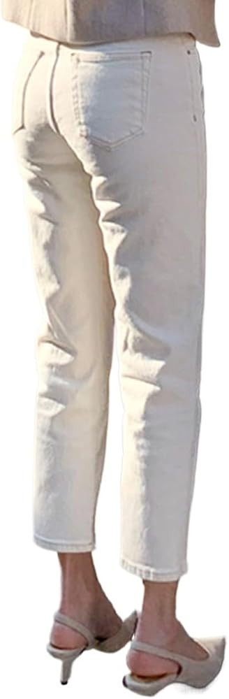 Women’s Slims Classic Relaxed Fit Leg Jean Solid Straight Leg Cropped Jeans Juniors Jeans | Amazon (US)