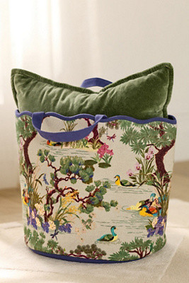 Printed Scallop Cotton Basket | Anthropologie (US)