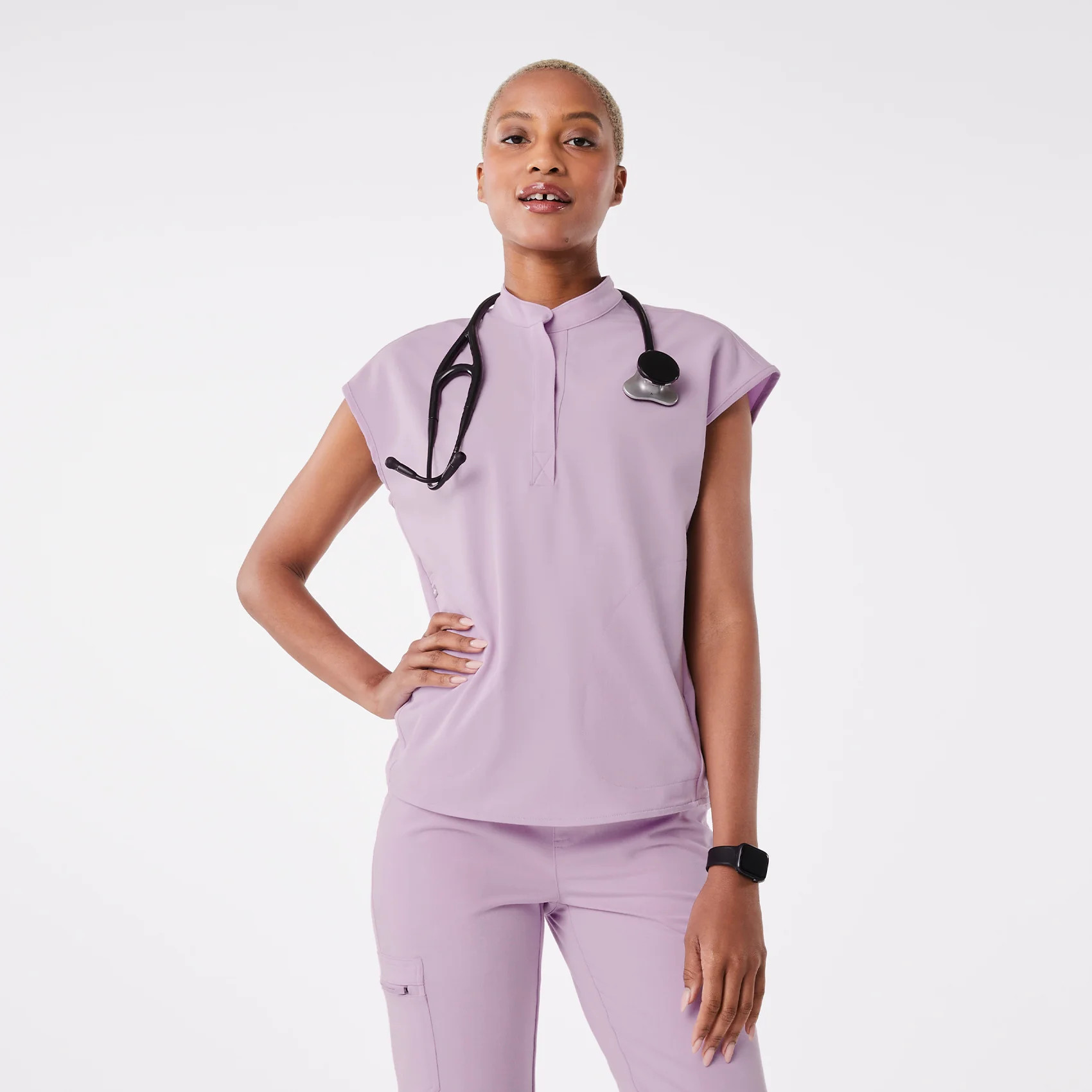 Women's Rafaela Oversized Scrub Top™ - Lavender Haze · FIGS | FIGS