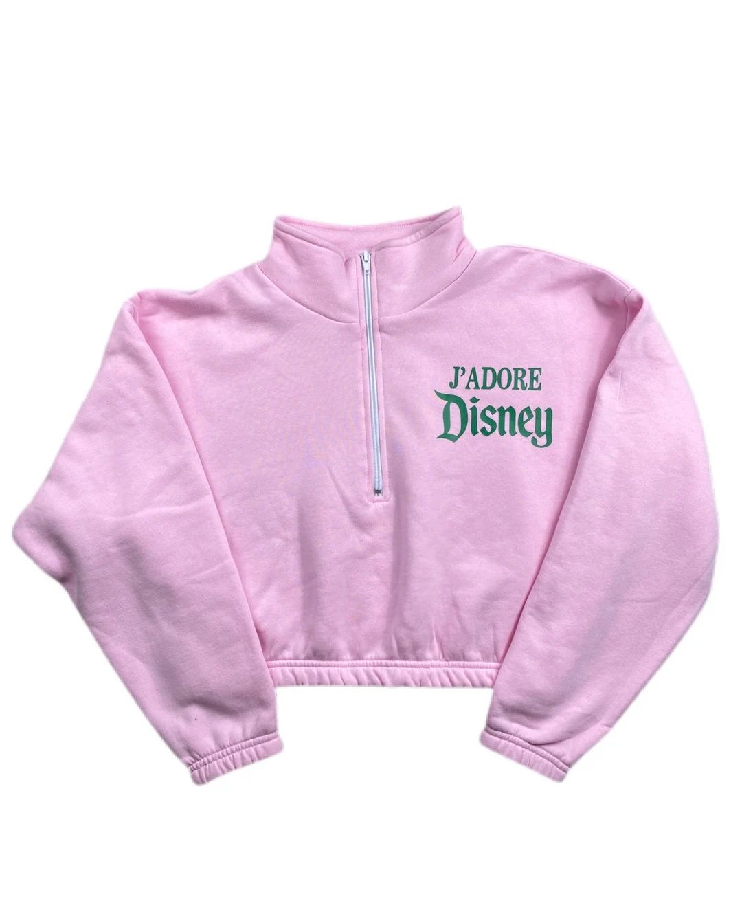 Jadore Disney Cropped Quarterzip 8.2 Oz. Sweatshirt Disneyland Disneyworld Disney Vacation Disney... | Etsy (US)