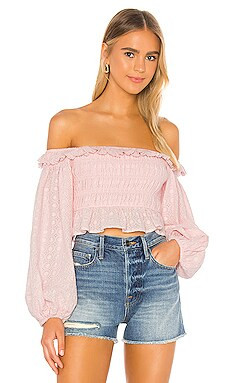 MAJORELLE Fynn Top in Baby Pink from Revolve.com | Revolve Clothing (Global)
