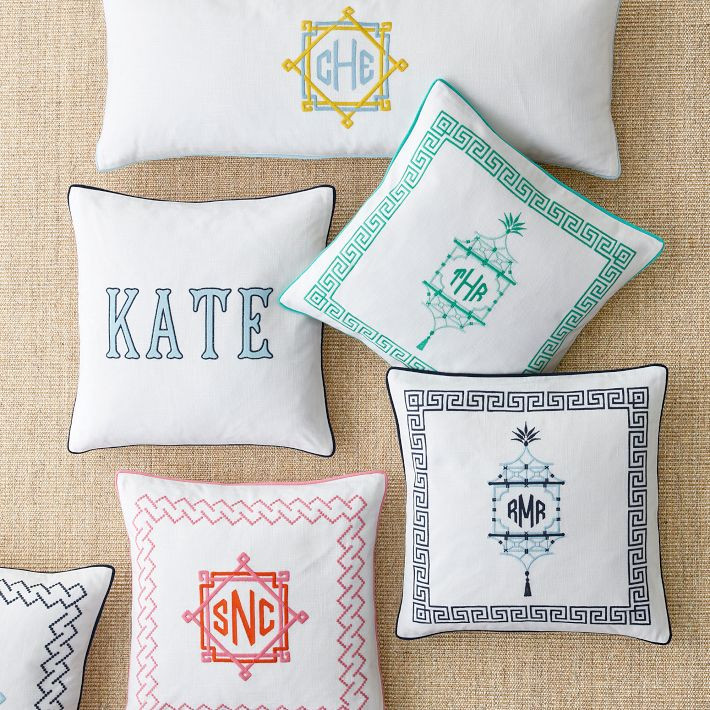 Personalized Embroidered Pillow Cover | Mark and Graham