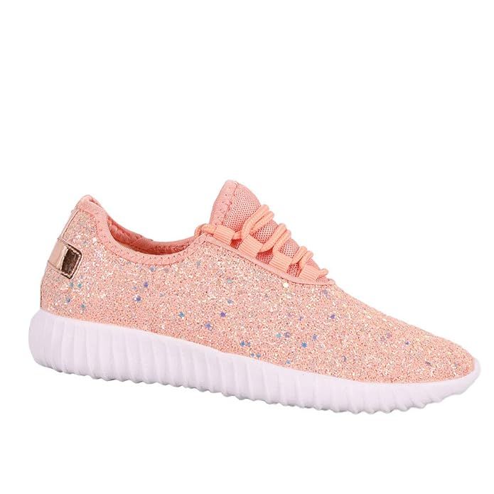Forever Link Women's REMY-18 Glitter Fashion Sneakers | Amazon (US)