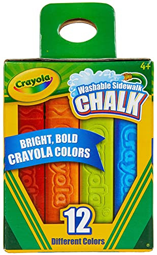 Crayola Washable Sidewalk Chalk, 12 Classic Crayola Colors Outdoor Art Gift for Kids 4 & Up, 12 Clas | Amazon (US)