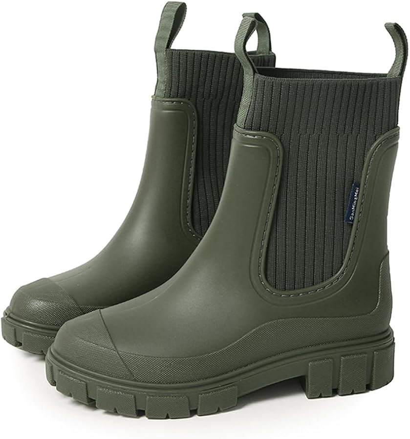 Harssidanzar Womens Ankle Rain Boots Waterproof Chelsea Boots,Anti-Slipping Rainboots and Garden ... | Amazon (US)