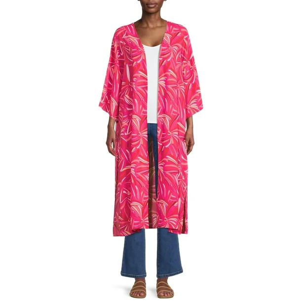 The Pioneer Woman Print Duster with 3/4-Length Sleeves, Women's - Walmart.com | Walmart (US)