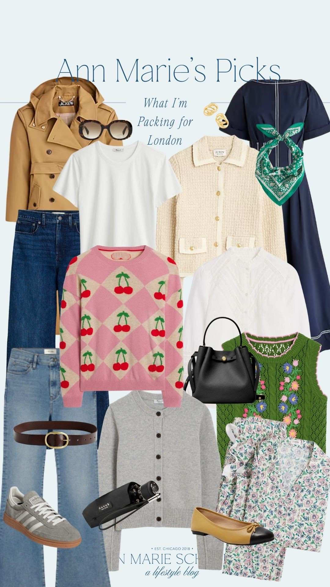 London packing list. 

#springbreak #packinglist #london