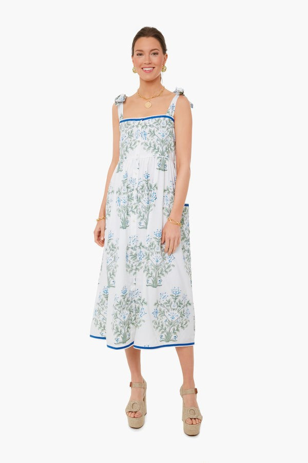 Tie Shoulder Dress In Japanese Floral Print | Tuckernuck (US)