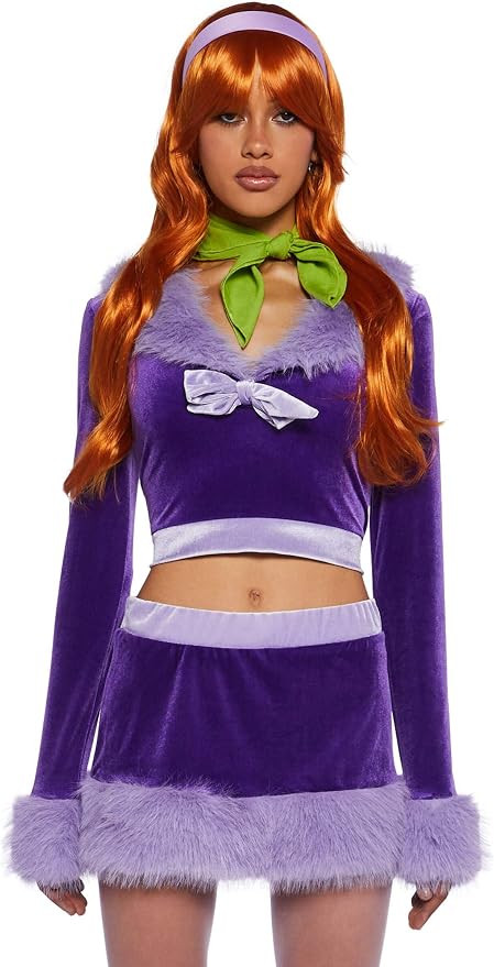 Dolls Kill Mystery Crew Hottie Costume Set by Trickz N’ Treatz – Women’s Velvet Crop Top, S... | Amazon (US)