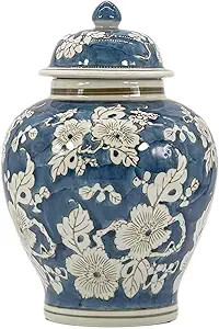 Galt International Blue and White Flower Chinoiserie Ginger Jar 12" w/Lid Ginger Jar, Tea Storage... | Amazon (US)