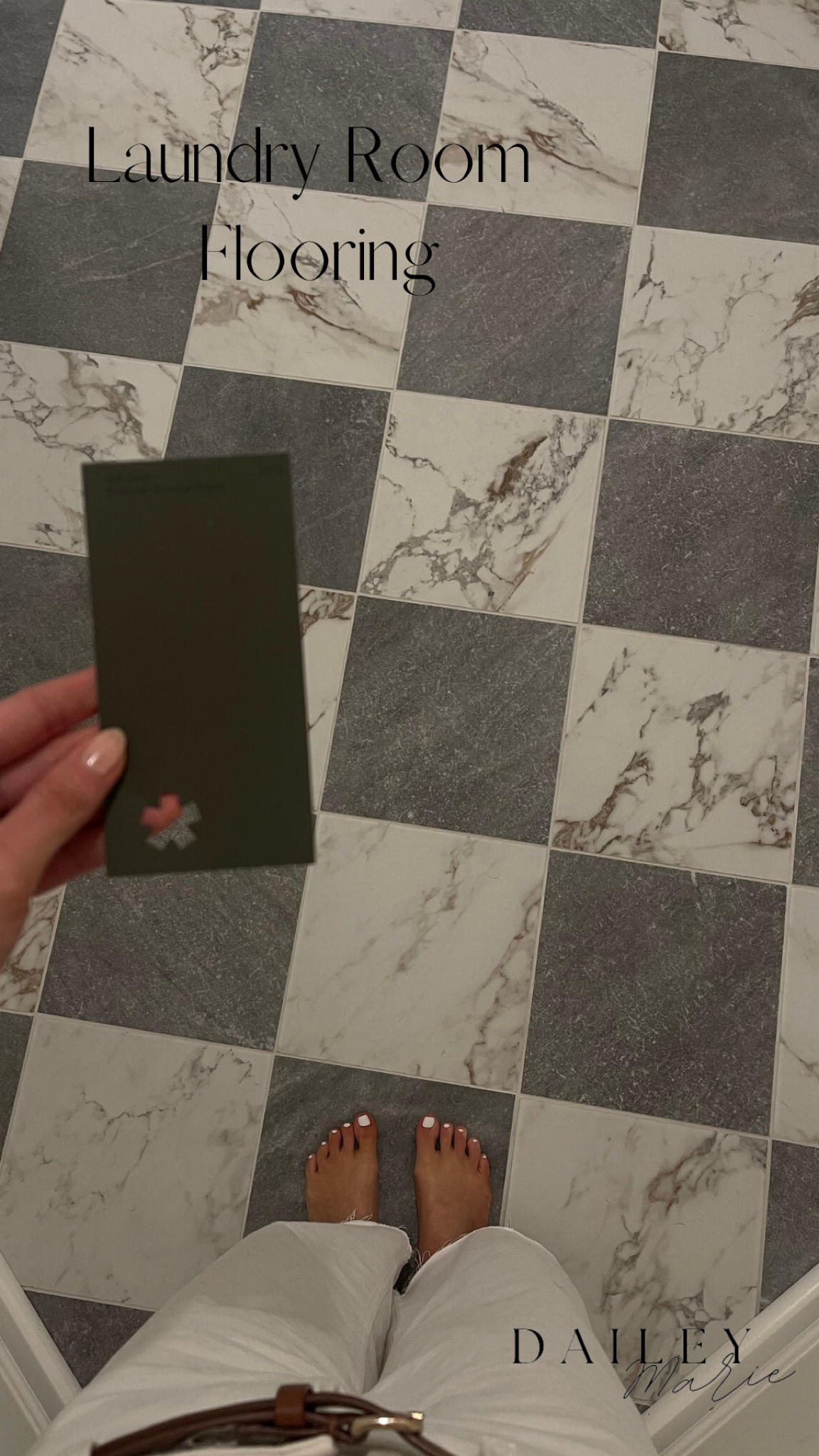 The perfect most dreamy checkerboard flooring. These 12x24 tiles were cut to size with 1/16” grout line using MAPEI grout in the color Frost 

#LTKhome