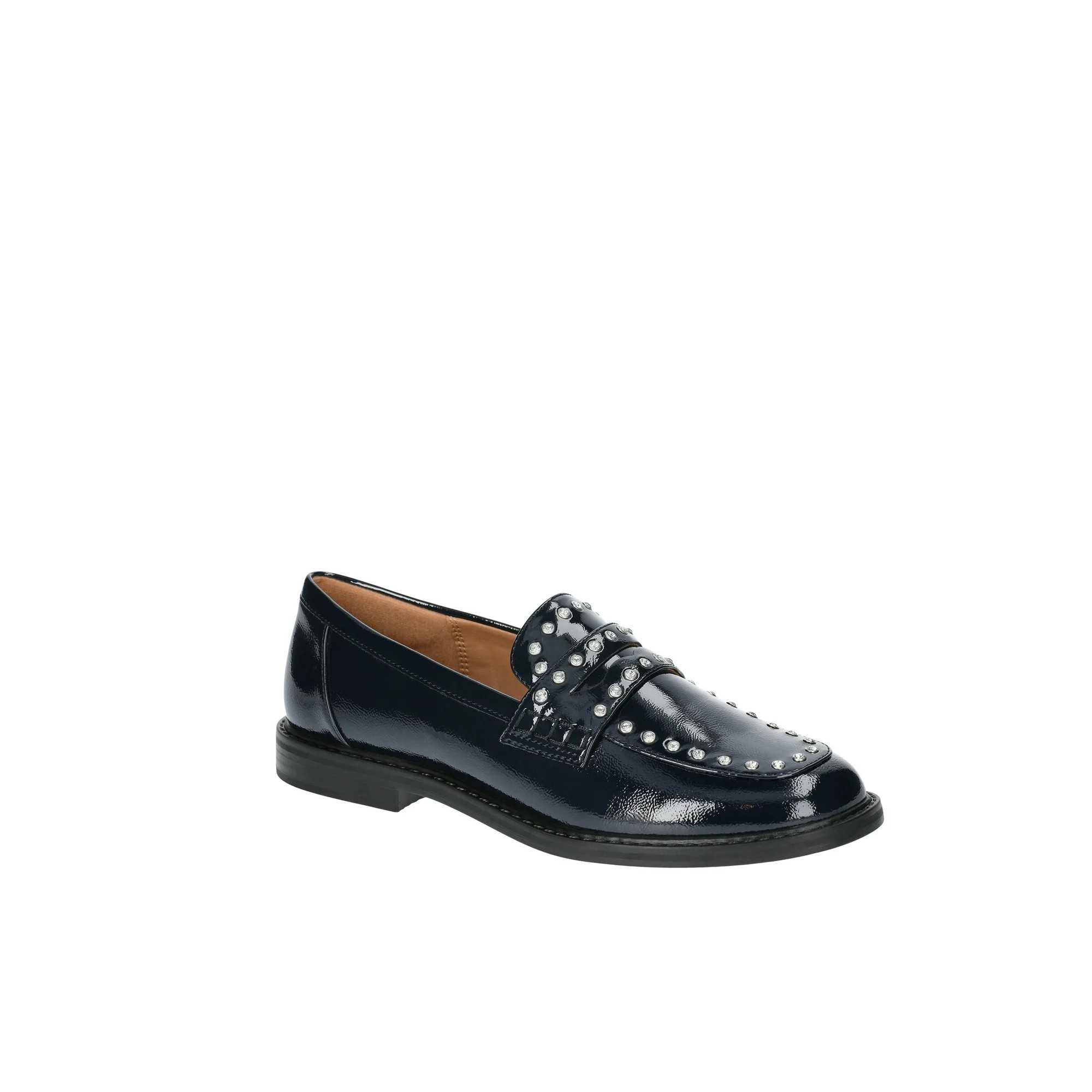Free Assembly Women's Studded Faux Leather Loafers, Sizes 6-11 | Walmart (US)