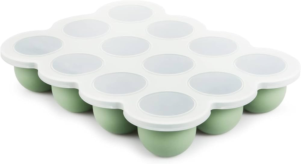 btrfe Baby Food Storage Container, 12 Portions Silicone Baby Food Freezer Tray with Lid, Perfect ... | Amazon (US)