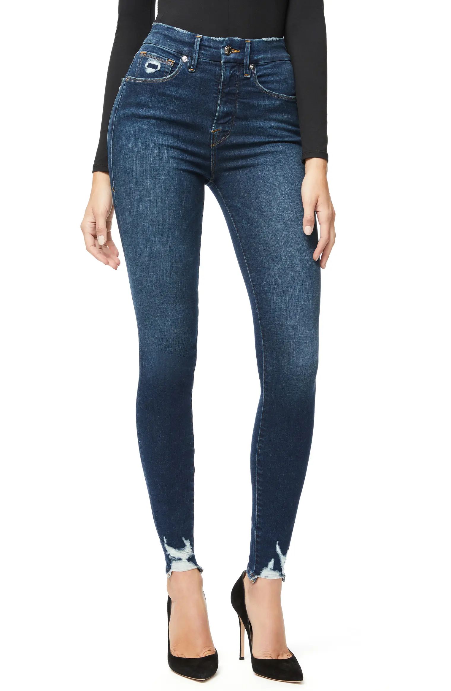 Good Waist Distressed High Waist Ankle Skinny Jeans | Nordstrom