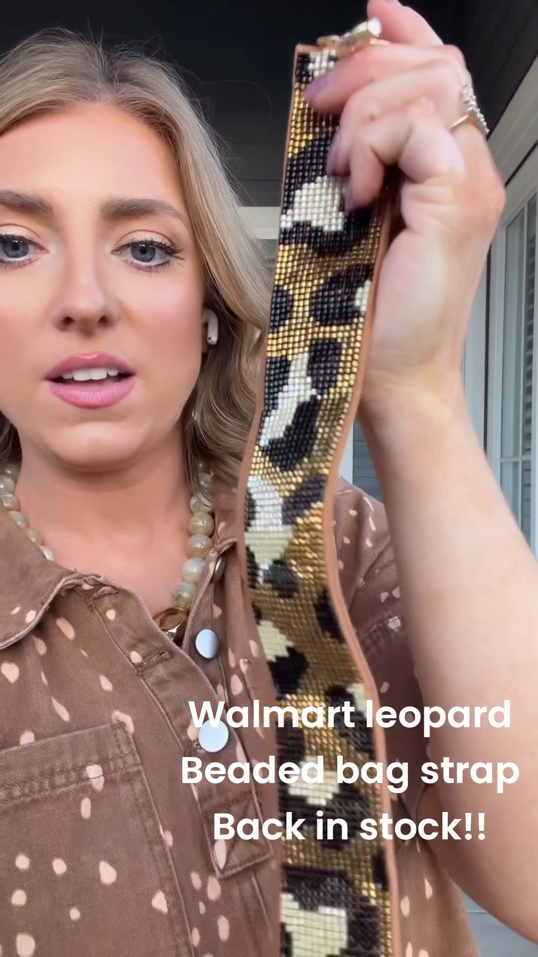 RESTOCK ALERT 🐆✨ One of my favorite Walmart finds is BACK! This gorgeous leopard print beaded bag strap is finally restocked, and it’s such a fun way to dress up your favorite clear stadium bag!

The beaded leopard detail instantly makes a basic clear bag feel so much cuter and more elevated — perfect for football games, concerts, game days and any stadium-approved bag you already own. 🙌🏼 These cute Walmart accessories always seem to go quickly after a restock, so I wouldn’t wait on this one!

#walmartfinds #walmartfashion #walmartstyle #walmartrestock #walmartfashionfinds #leopardprint #leopardstyle #stadiumbag #clearstadiumbag #gamedaystyle #gamedayfashion #footballgameday #bagstrap #walmartaccessories #affordablefashion

#LTKxWalmart