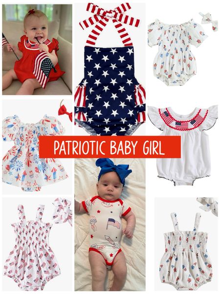Patriotic baby girl outfits, 4th of July baby girl outfit , Memorial Day baby girl outfit, baby girl summer outfits, bubble rompers for baby girl 

#LTKbaby #LTKfindsunder50 #LTKfindsunder100