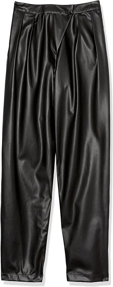 The Drop Women's @signedblake Black Vegan Leather Pleated Pants | Amazon (US)