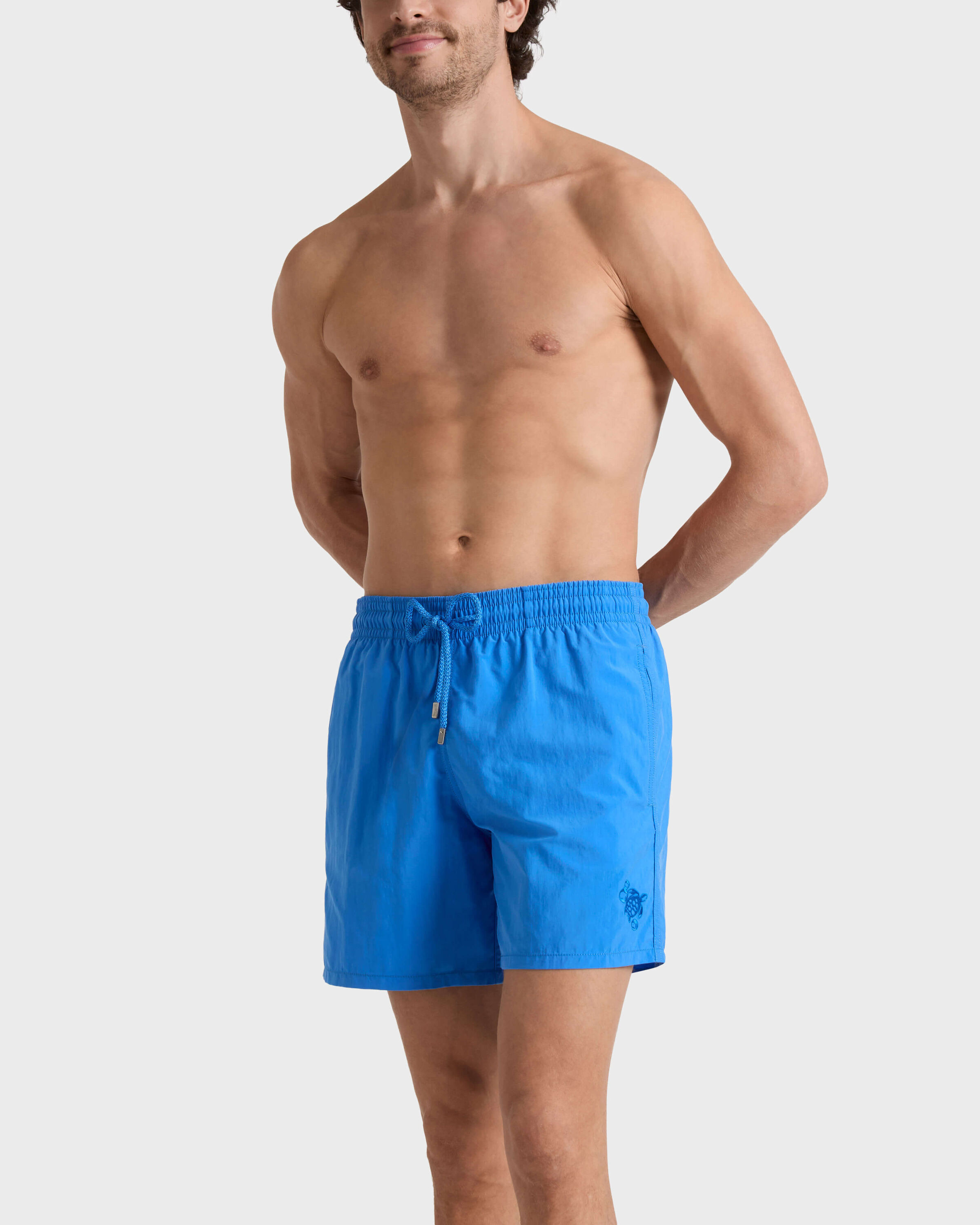 Men Swim Trunks Water-reactive Bubble Turtles 3D - Blue Earthenware | Vilebrequin (US)