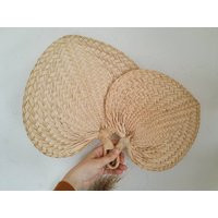 2 Palm Frond Fans, Woven Fan Boho Basket Wall Decor | Etsy (US)