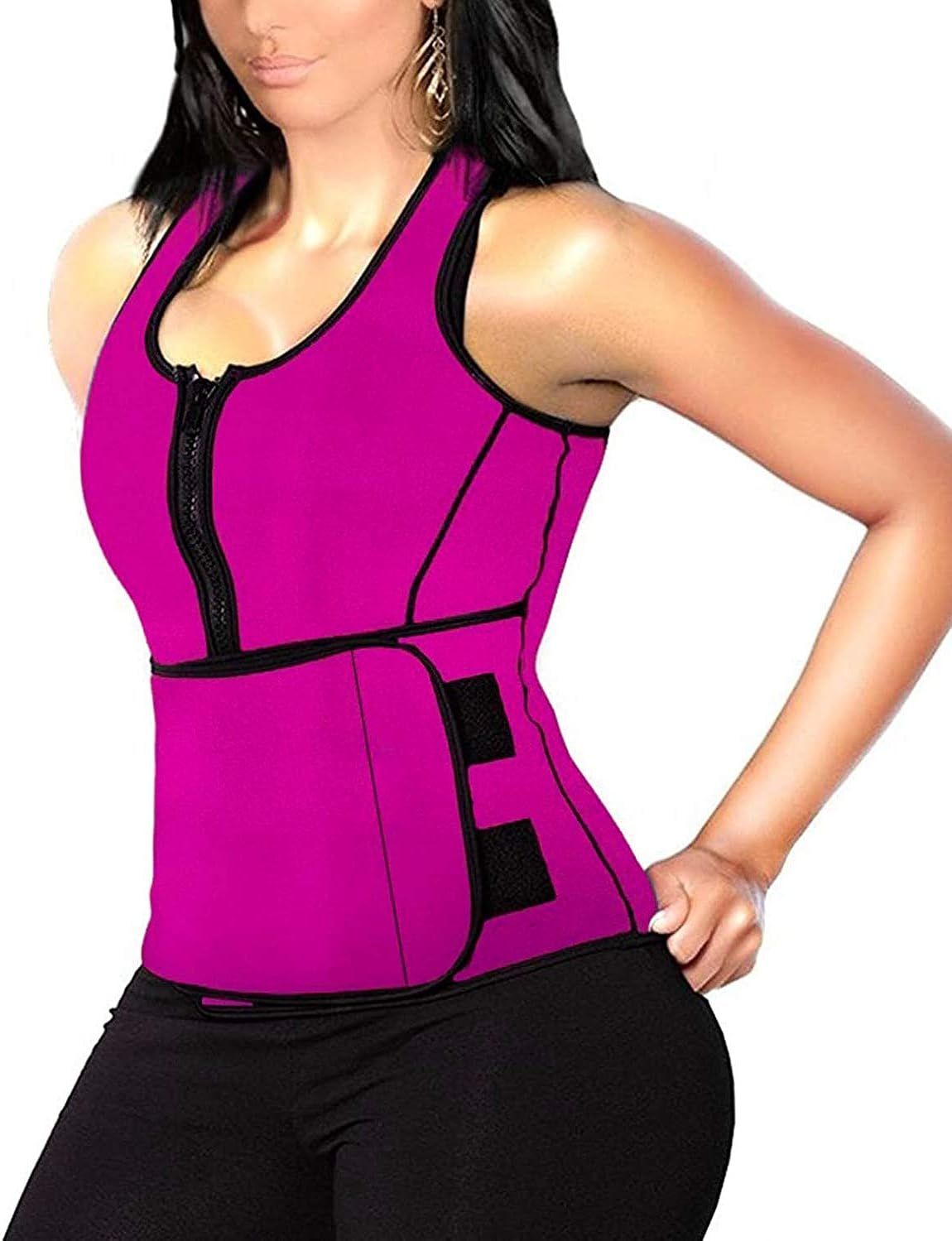 Amazon.com : Hopgo Waist Trainer Sweat Vest for Women Weight Loss Plus Size Sauna Corset Belt Sli... | Amazon (US)