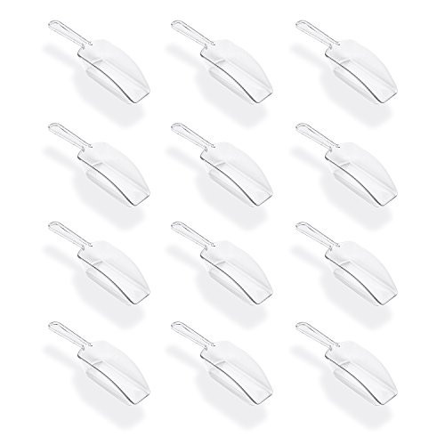 Super Z Outlet 5.5" Mini Acrylic Plastic Kitchen Scoops for Weddings, Candy Dessert Buffet, Ice Cream, Protein Powders, Coffee, Tea (Clear) | Amazon (US)