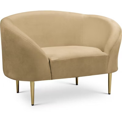 Meridian Furniture,Ritz Camel Velvet Chair | Target