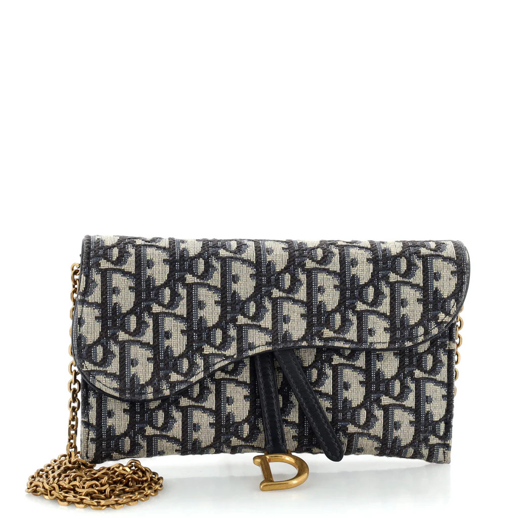 Saddle Chain Wallet Oblique Canvas | Rebag