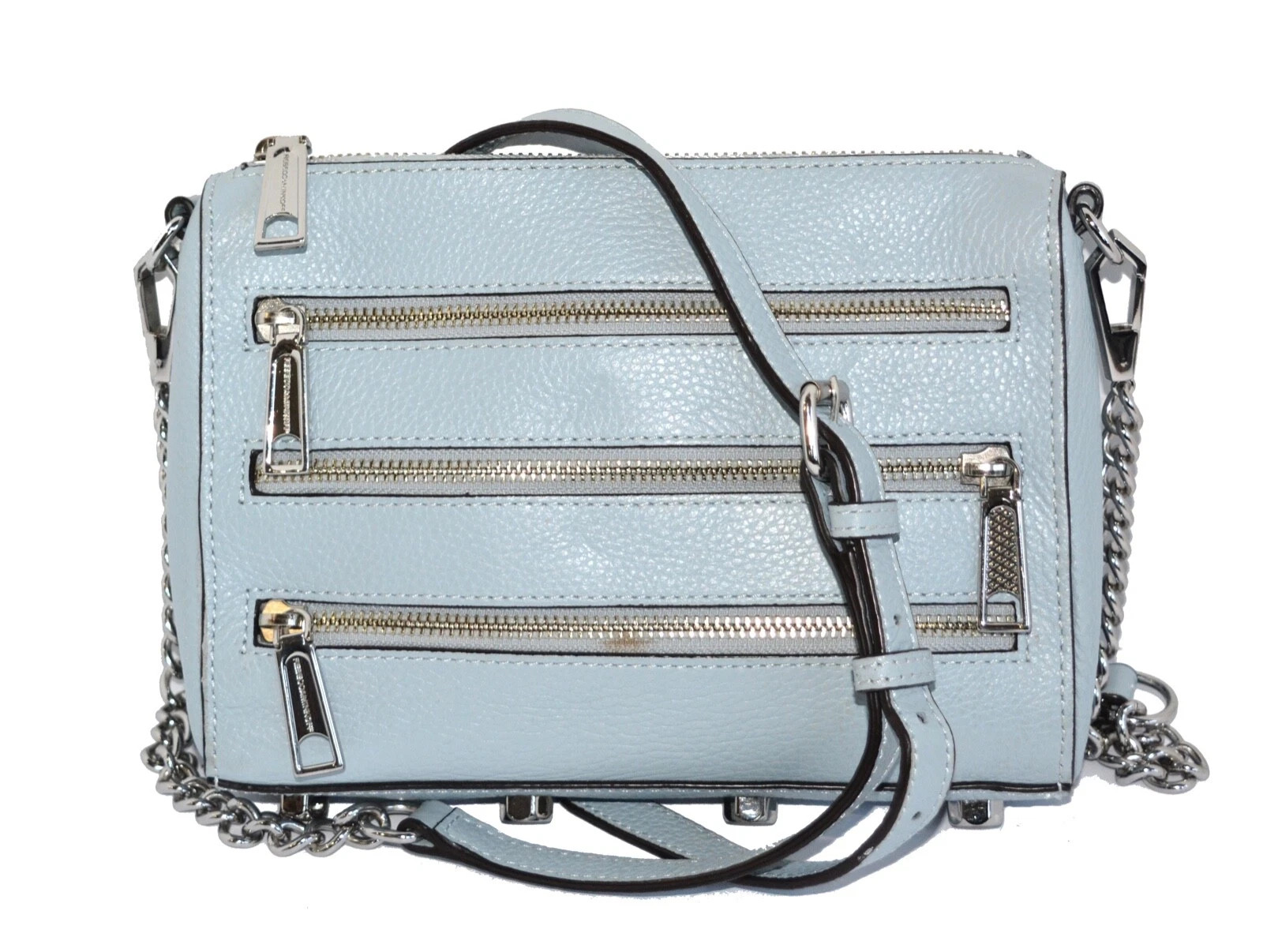 Rebecca Minkoff Mini 5 Zip Convertible Crossbody Leather Handbag Shoulder Bag | eBay AU